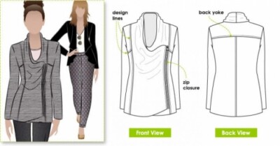 Style Arc Schnittmuster Marie Jacke Damen Größen 4-16