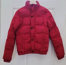 Abercrombie  Fitch Boys Kids XL Extra Large 18-20 Puffer Jacket Down Coat Red