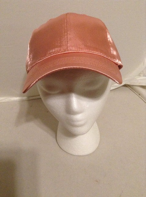 pink satin baseball cap
