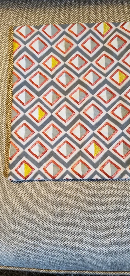 West Elm Geometric Modern Abstract Crewel Pillow Cover Lumbar 12" x 21" Gray - Image 3 of 4