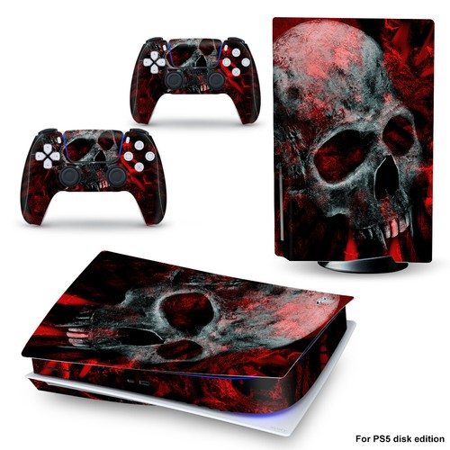 Skulls Horror PS5 Disk Skin Sticker Aufkleber Decal Wrap Controller Console - Bild 7 von 9