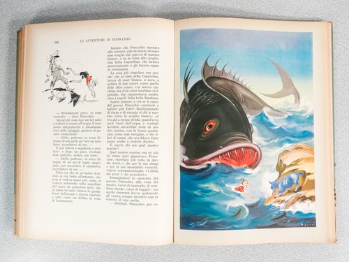 Pinocchio Illustrated Book By Carlo Collodi Fiorenzo Faorzi Salani 1954 - Picture 12 of 16