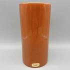 Vintage Haeger Pottery USA 90s Burnt Orange 8.75" Retro Cylinder Vase