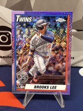 2025 Topps Chrome Baseball Brooks Lee Mojo Refractor RC 35th Anniversary Twins