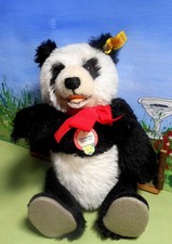 Vintage Mohair German STEIFF Panda Teddy Bear - Germany, 11", Steiff Id's