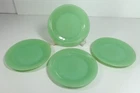 Vintage 4 Fire King Jadeite Jane Ray Salad Plate 7 3/4"  FAST SHIPPING