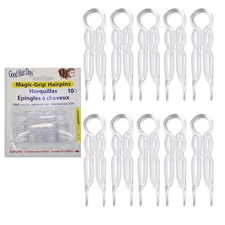 Hair Pins - 2 1/2" Plastic, U-Shaped Magic Grip Hairpins, Strong Durable Pins fo