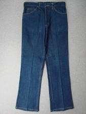 TI13404 USA VINTAGE 1970s LEE LOT 202 BOOT CUT JEANS 32x33 msr 32"x32" DARK