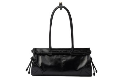 PRADA Shoulder Bags Leather Black Women 12.6 x 4.7 x 5.9 in | eBay
