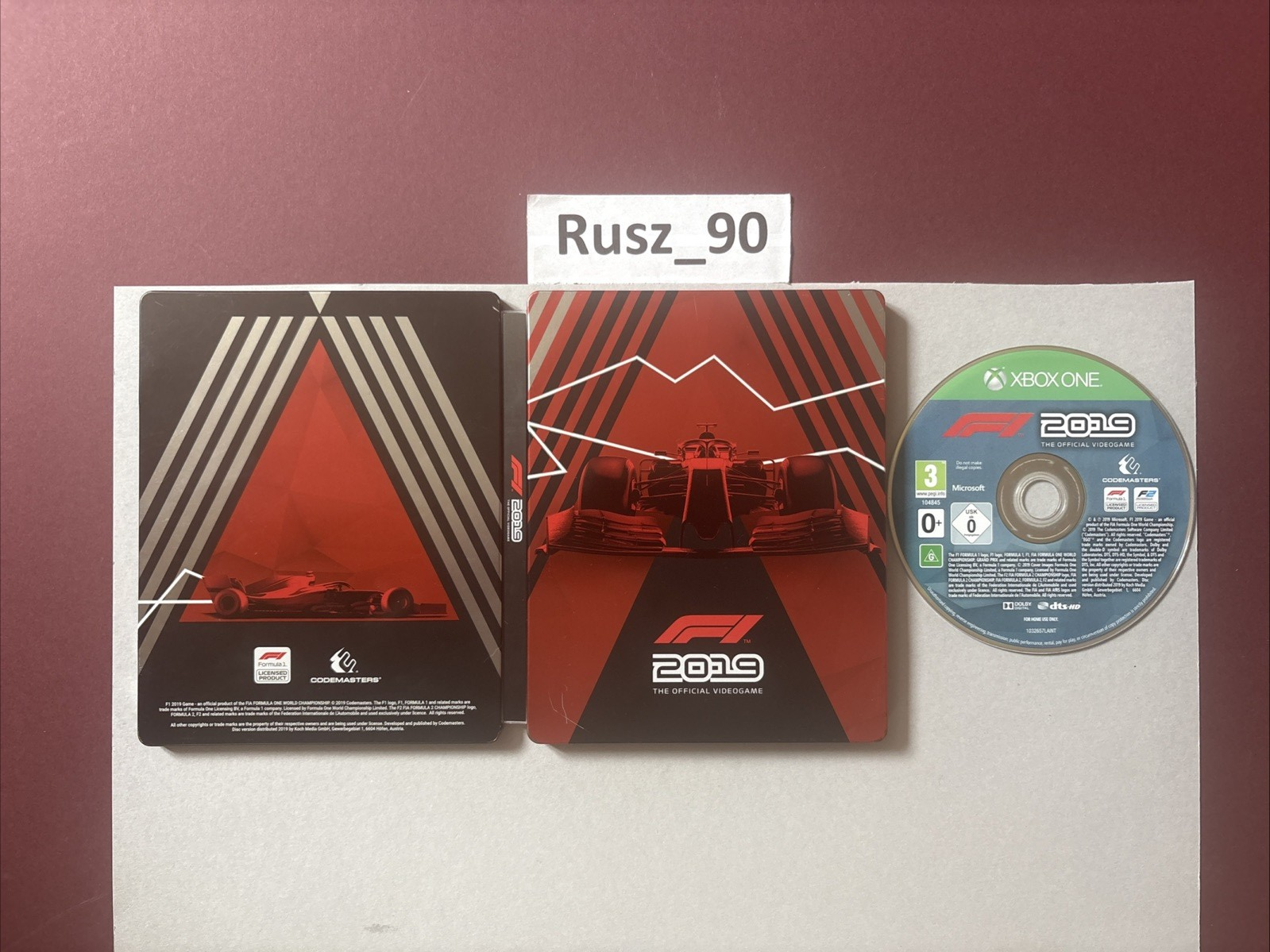 F1 2019 Xbox One Steelbook Anniversary Edition PEGI 3 UK PAL RARE IN VG COND