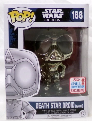 Funko Pop 188 Death Star Droid White Star Wars Fall Convention Exclusive