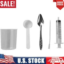 Bird Feeding Kit Syringe Measuring Cup Stainless Steel Spoon Soft Hoses Set New
