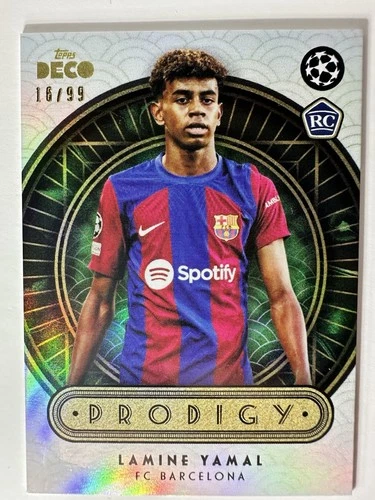 2023-24 TOPPS DECO PRODIGY ROOKIE LAMINE YAMAL /99 GREEN (Rc)