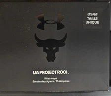 Under Armour Project Rock Wrist Wraps Training Lifting Unisex One Size Black NWT