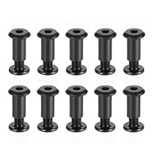 10 Sets Male M6x10mm Screw Post for 5/16"(8mm) Hole Dia Belt Buckle Binding Bolt