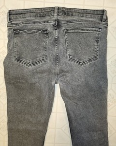 Theory Gray Black Acid Wash New Skinny Jeans 5 Pocket Stretch Size 28