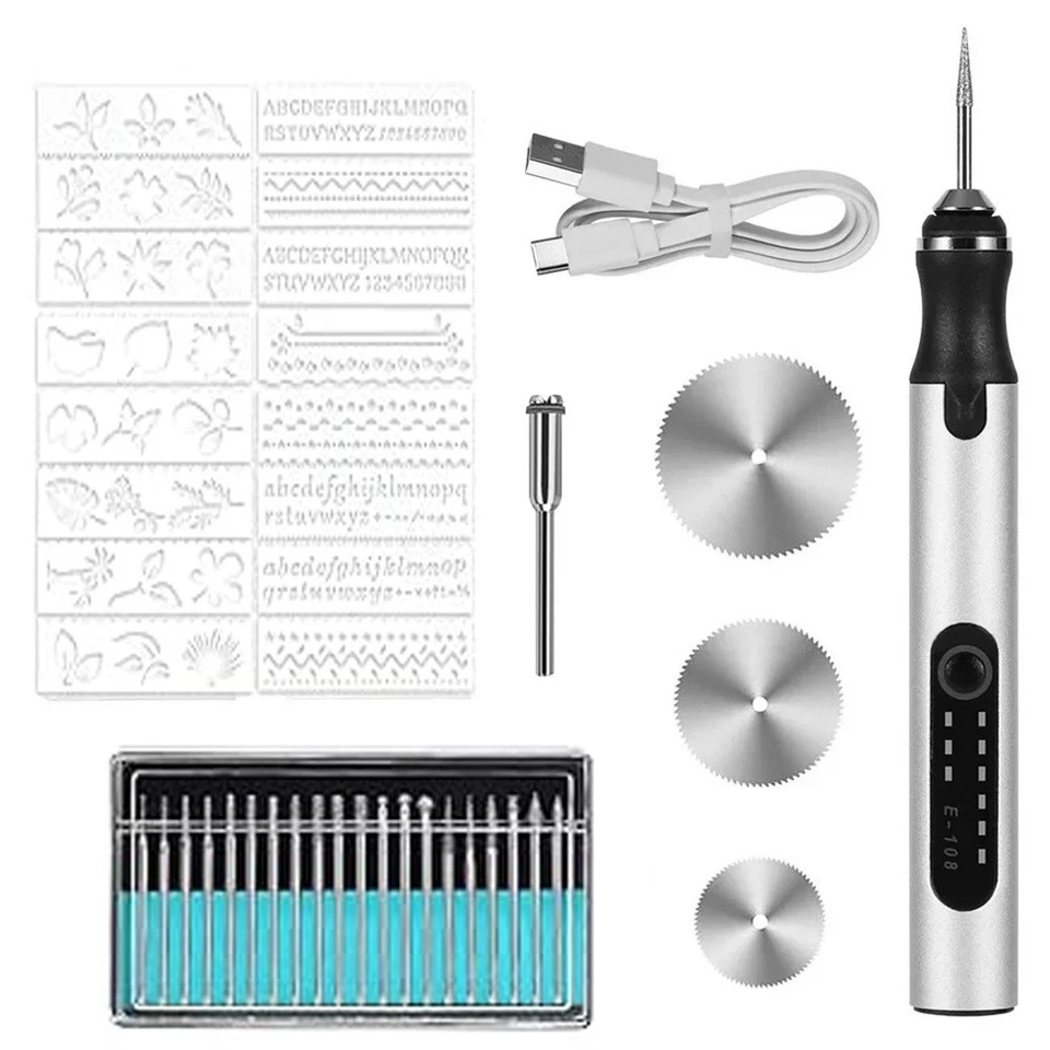 Electric Micro Engraver Pen Engraving Tool Mini DIY For Metal Glass Ceramic Wood - Image 4 of 4