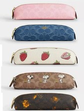 NWT COACH Pencil Case with strawberry/snoopy print CAP08/CZ206/CBT17/CEA52
