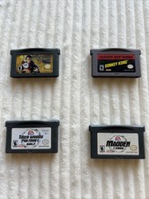 Gameboy Advance Lot Of 4 Games NES Donkey, Harry, PGA TOUR, Madden 2002 WORKING