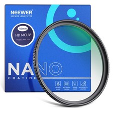 NEEWER 49mm UV Filter, Ultra Slim, 9H Tempered HD Glass, Aluminum Alloy, 30L