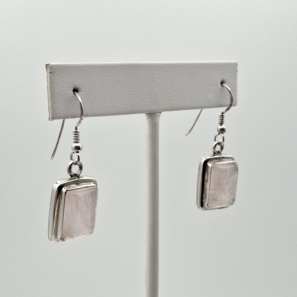 Signed SJ 925 Sterling Silver Rectangular Cabocho… - image 4