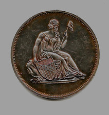 Seated Lady Liberty 1 Ounce Round  .999 Fine Silver 31.1 Grams Toning, PATINA 105.00 per troy oz