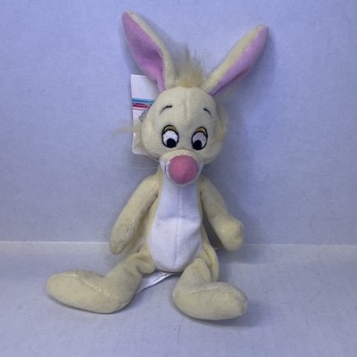 Winnie the Pooh Rabbit 7 in Mini Bean Bag Plushie Vintage Disney Store With Tags