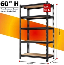 Heavy duty five tier shelves