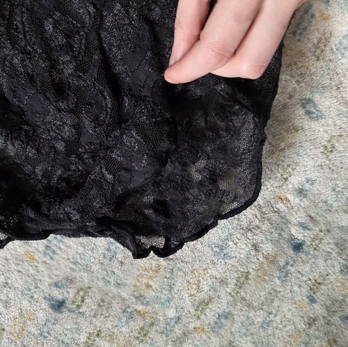 Secret Treasures Black Lace Chemise Slip - Size S - Picture 10 of 10