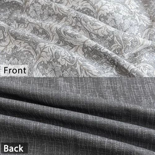 Funda nórdica vintage 100 % algodón King King (104"×90") vintage floral - gris Foto 4 de 4