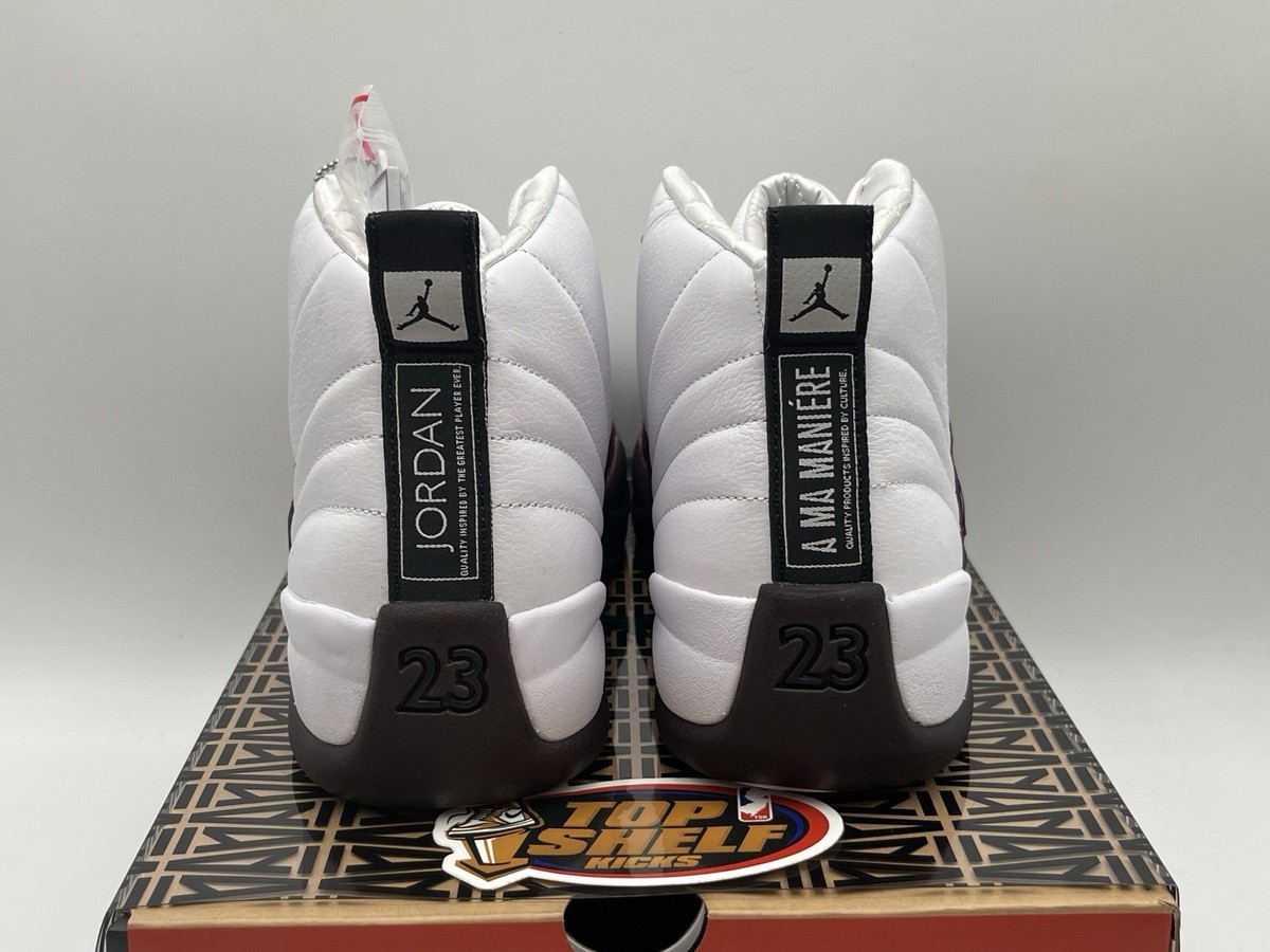 シューズ(女性用) Air Jordan 12 A Ma Maniere 23 Women's Air Jordan 12 x A Ma Maniére 'White and Burgundy