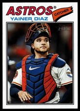 2026 Topps Heritage #219 Yainer Diaz Red
