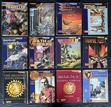 Traveller RPG New Era Set Of (12) Misc Manuals, Guides Etc In Used Condition GDW