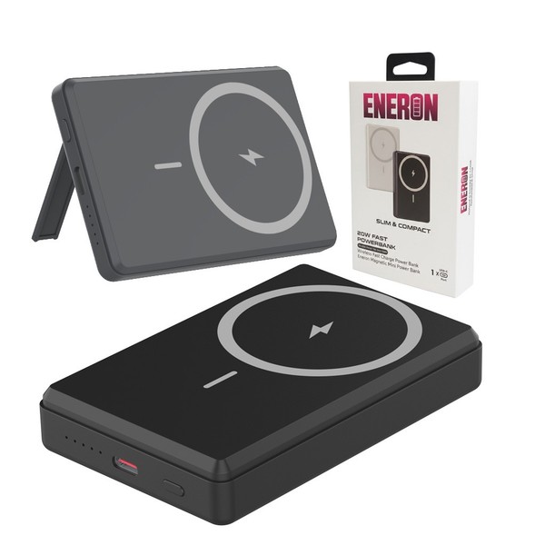 Powerbank 20W 10.000 Mah Kabellos/Magnet Schwarz Garantie: 2 Jahre-image