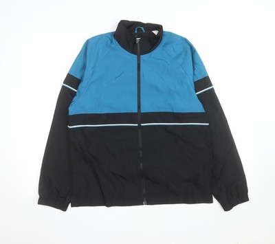 Classic Elements Herren Windbreaker Jacke blau schwarz Polyester M