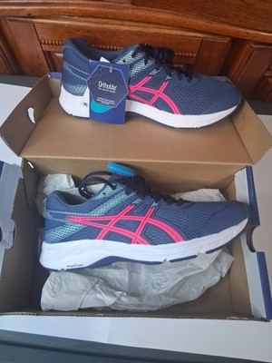 ASICS Women's Gel-Contend 6 Running Shoes Grand Shark/Pink GLO Size 9 1/2 US 