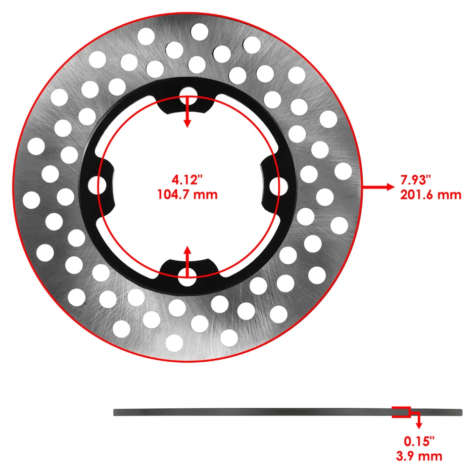 Front Brake Disc Rotor fits Yamaha Grizzly 400 YFM400FG 4X4 2007 2008 Foto 2 de 4