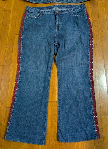 Bestickte Hose & Jacke Denim Monroe & Main Damengröße 20 W Hose 2X Hemd - Bild 6 von 14