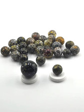 Galaxy Glass Marbles Set of 27 1 Shooter and 26 Dark Cosmic Speckled Marbles