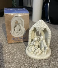 Nativity Scene Salt Stone?  4" Baby Jesus Virgin Mary Joseph Star Holy Night