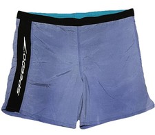Vintage Speedo Swim Trunks Size Large Blue Black Shorts