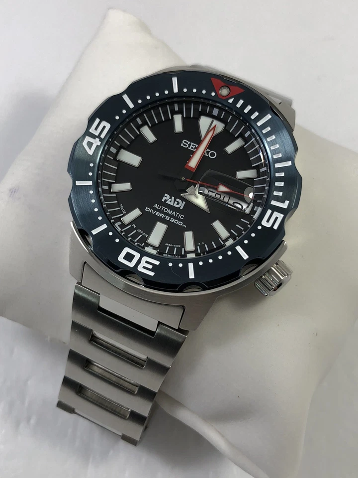 Reloj Seiko Prospex PADI Monster automático de acero inoxidable para hombre SRPE27 Foto 4 de 4