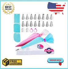 Piping Bags and Tips Set, 100Pcs 12 Inch Pastry Bags, Icing Bags Disposable.....