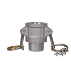 2 PCS 1 Inch Aluminum Camlock Fittings Part B Male Adapter Female NPT Thread