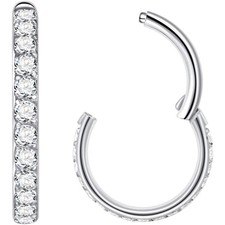 Nasenring 8mm 1 Stück Zirkonia Nasenpiercing Septumring Chirurgenstahl Schmuck