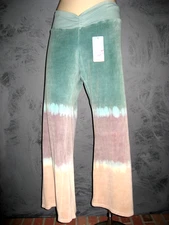 Claire Pettibone Pant Velvet Yoga Long Lounge Lalique Dip Dye Ombre Fade NWT L