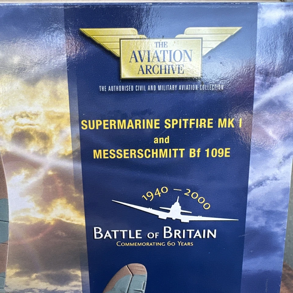 Авиационный архив Corgi Supermarine Spitfire MK1 Messershmitt BF 109E Великобритания WW2 - Изображение 2 из 4
