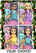 DISNEY PRINCESS LARGE DOLL & HAIR PLAY SET RAPUNZEL ARIEL JASMINE BELLE CHOICE!
