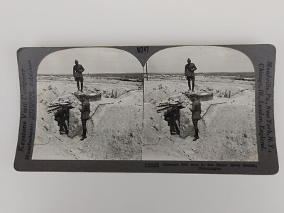 19263 Keystone Stereoview Photo German Pill Box Blanc Mont Sector Champagne