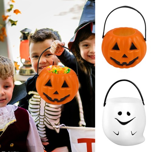 Halloween Small Candy Bucket Collectible Candy Bucket Ghost Pumpkin Basket*6 - Picture 6 of 12